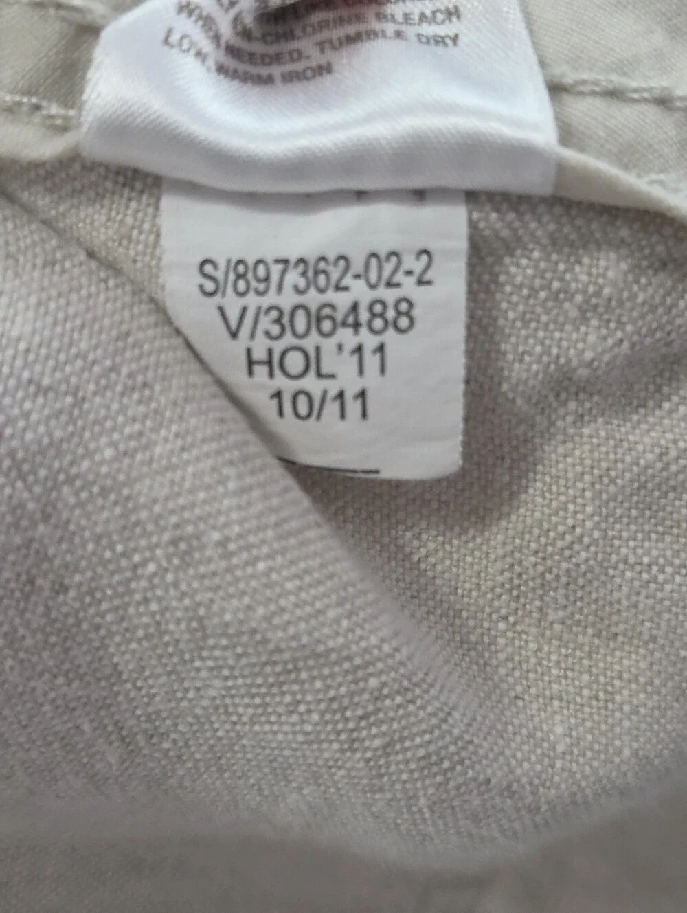 Men's Old Navy 100% Linen Pants, Size XL. Sandy Beige, Drawstring, Pockets